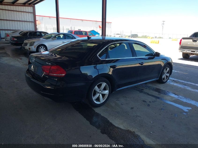 2013 Volkswagen Passat 2.0L Tdi Se VIN: 1VWBN7A33DC132599 Lot: 39585938