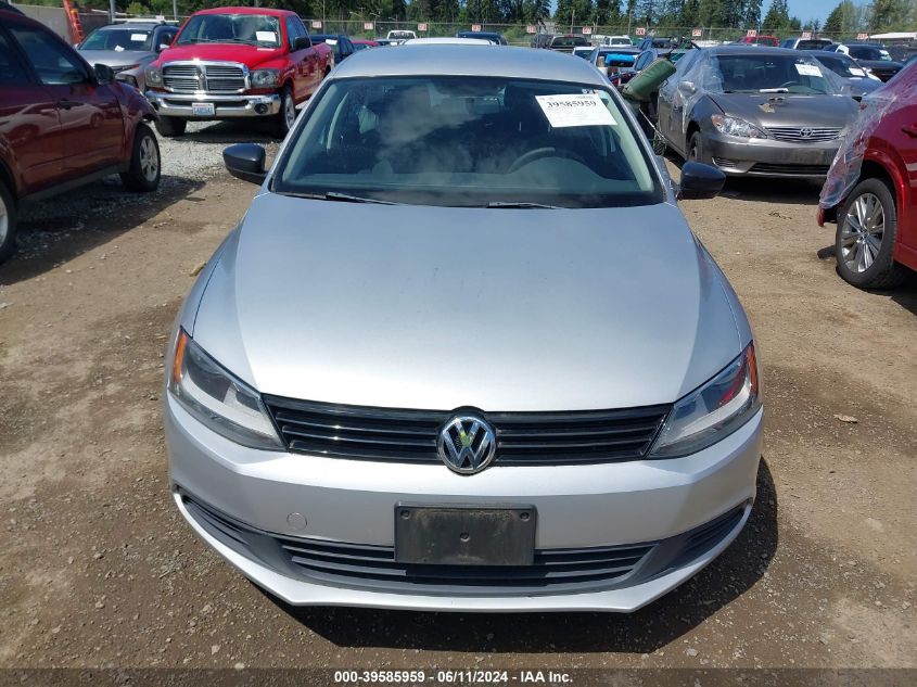 2012 Volkswagen Jetta 2.0L S VIN: 3VW1K7AJ9CM331575 Lot: 39585959