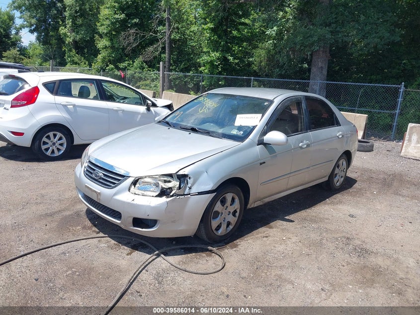 2009 Kia Spectra Lx VIN: KNAFE222395639654 Lot: 39586014