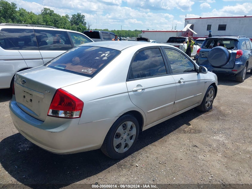 2009 Kia Spectra Lx VIN: KNAFE222395639654 Lot: 39586014