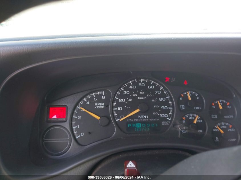 2002 Chevrolet Tahoe Lt VIN: 1GNEK13Z12J105120 Lot: 39586026