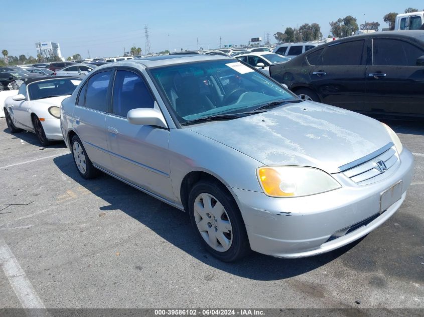 2001 Honda Civic Ex VIN: 2HGES26791H618500 Lot: 39586102