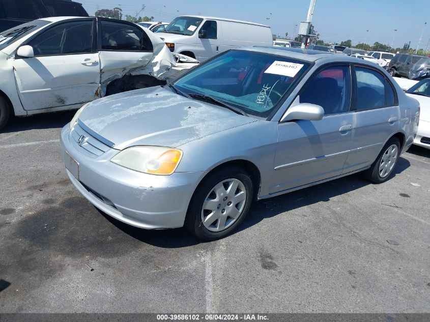 2001 Honda Civic Ex VIN: 2HGES26791H618500 Lot: 39586102