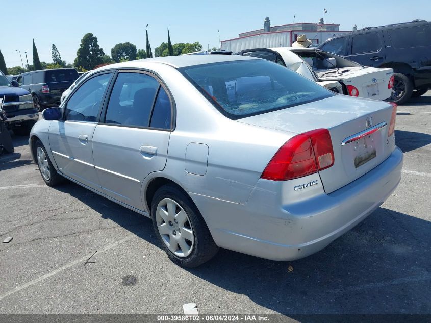 2001 Honda Civic Ex VIN: 2HGES26791H618500 Lot: 39586102