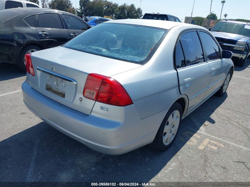 2001 Honda Civic Ex VIN: 2HGES26791H618500 Lot: 39586102