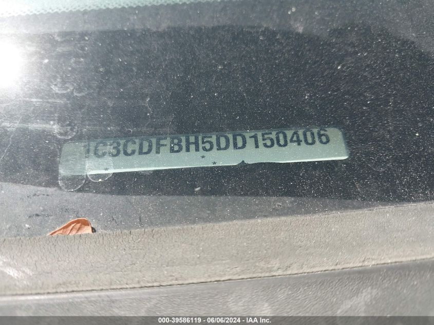 2013 Dodge Dart Rallye VIN: 1C3CDFBH5DD150406 Lot: 39586119