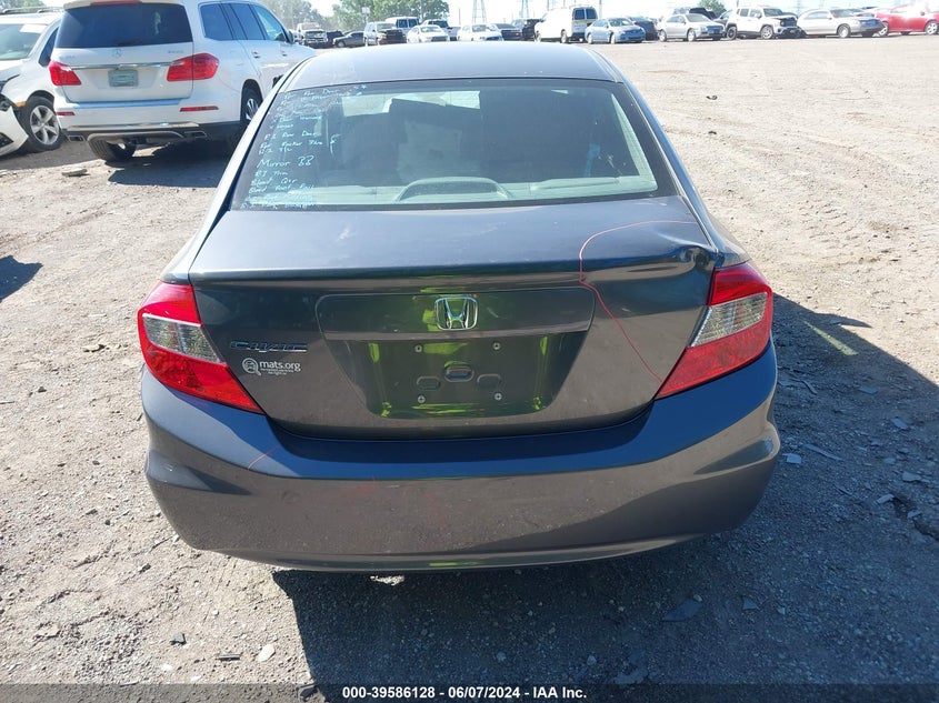 2012 Honda Civic Ex VIN: 2HGFB2F80CH607871 Lot: 39586128