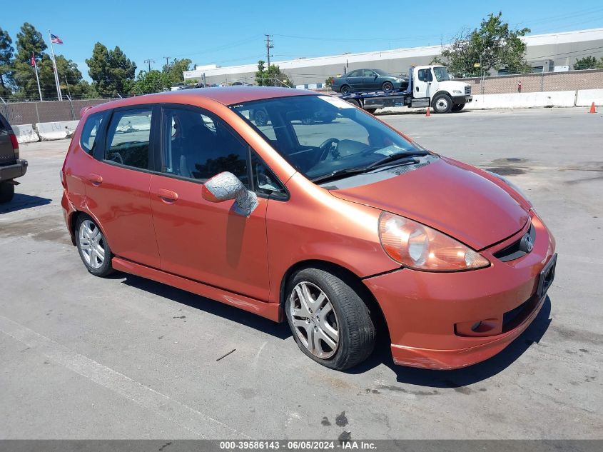 2007 Honda Fit Sport VIN: JHMGD38617S061383 Lot: 39586143