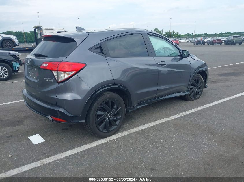 2021 Honda Hr-V Awd Sport VIN: 3CZRU6H1XMM743175 Lot: 39586152