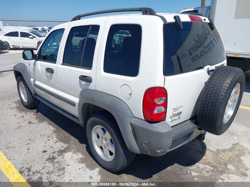 2007 Jeep Liberty Sport VIN: 1J4GL48K77W504842 Lot: 39586185