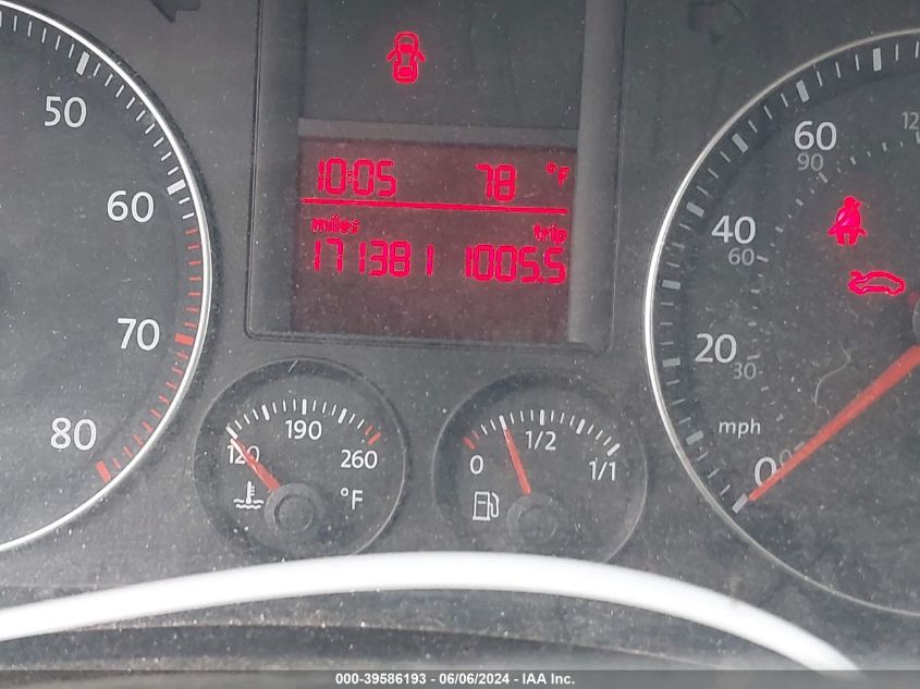 2009 Volkswagen Jetta Se/Sel VIN: 3VWRZ71K39M048721 Lot: 39586193