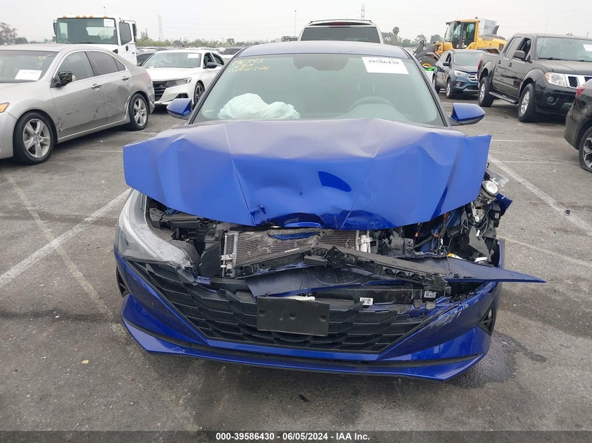 KMHLM4AJ3PU059901 2023 Hyundai Elantra Hybrid Blue