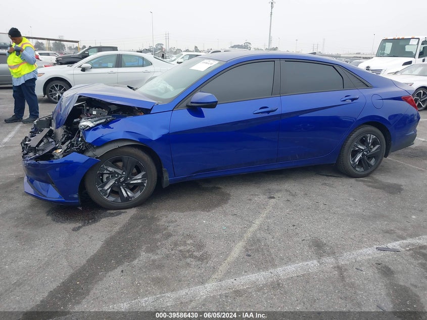 KMHLM4AJ3PU059901 2023 Hyundai Elantra Hybrid Blue