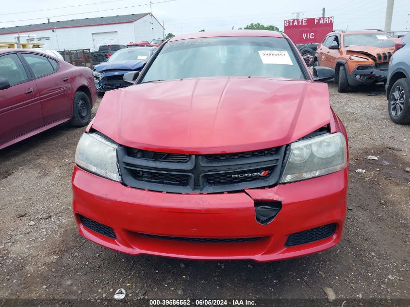 2014 Dodge Avenger Se VIN: 1C3CDZABXEN220928 Lot: 39586552