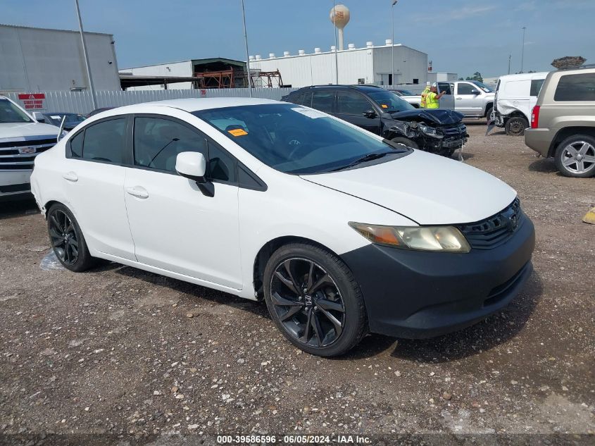 2012 Honda Civic Lx VIN: 2HGFB2F52CH604072 Lot: 39586596