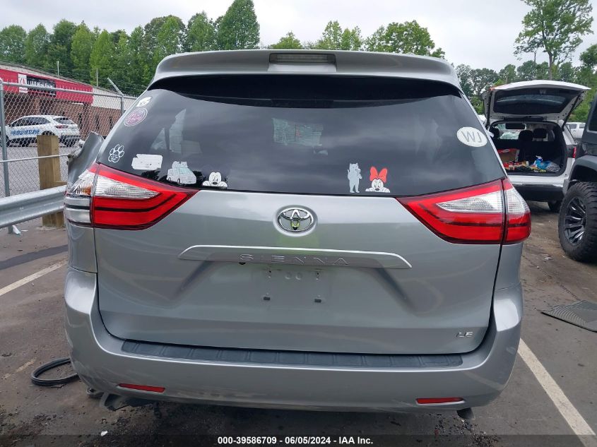 2016 Toyota Sienna Le 8 Passenger VIN: 5TDKK3DC5GS698265 Lot: 39586709