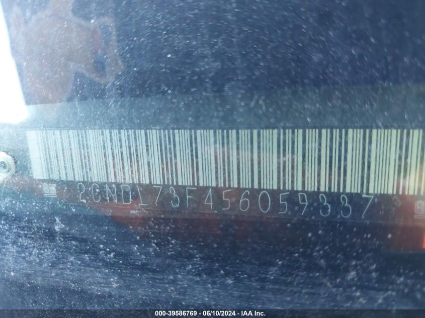 2005 Chevrolet Equinox Lt VIN: 2CNDL73F456059337 Lot: 39586769