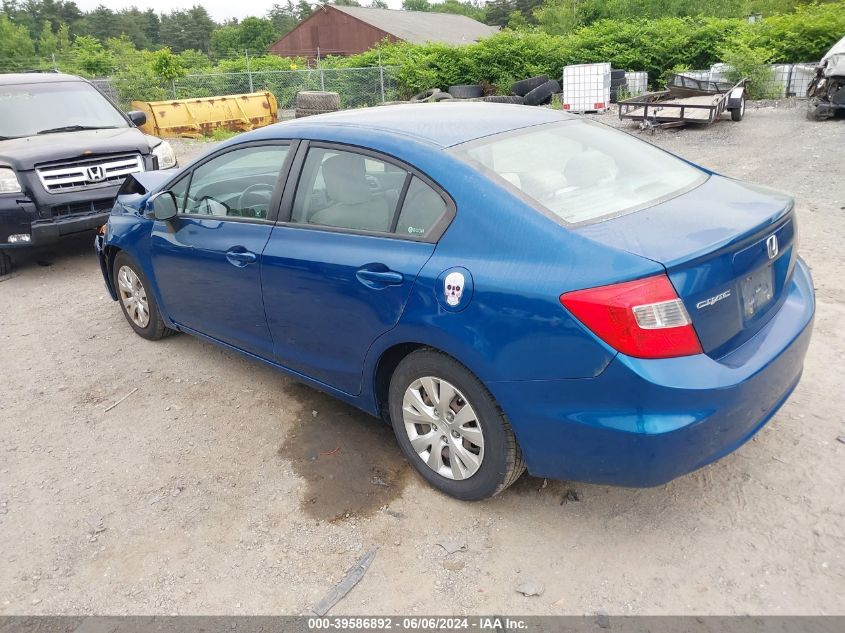 2012 Honda Civic Lx VIN: 2HGFB2F56CH567687 Lot: 39586892