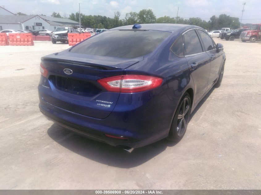 2013 Ford Fusion Hybrid Titanium VIN: 3FA6P0RU9DR321221 Lot: 39586908