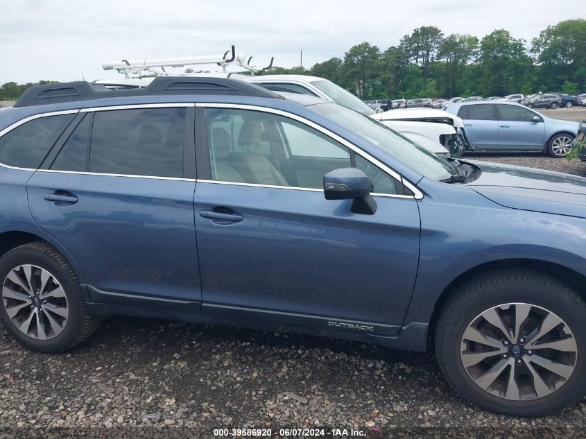 2017 Subaru Outback 2.5I Limited VIN: 4S4BSANC6H3367017 Lot: 39586920