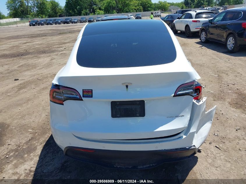 2021 Tesla Model Y Long Range Dual Motor All-Wheel Drive VIN: 5YJYGAEEXMF117407 Lot: 39586989