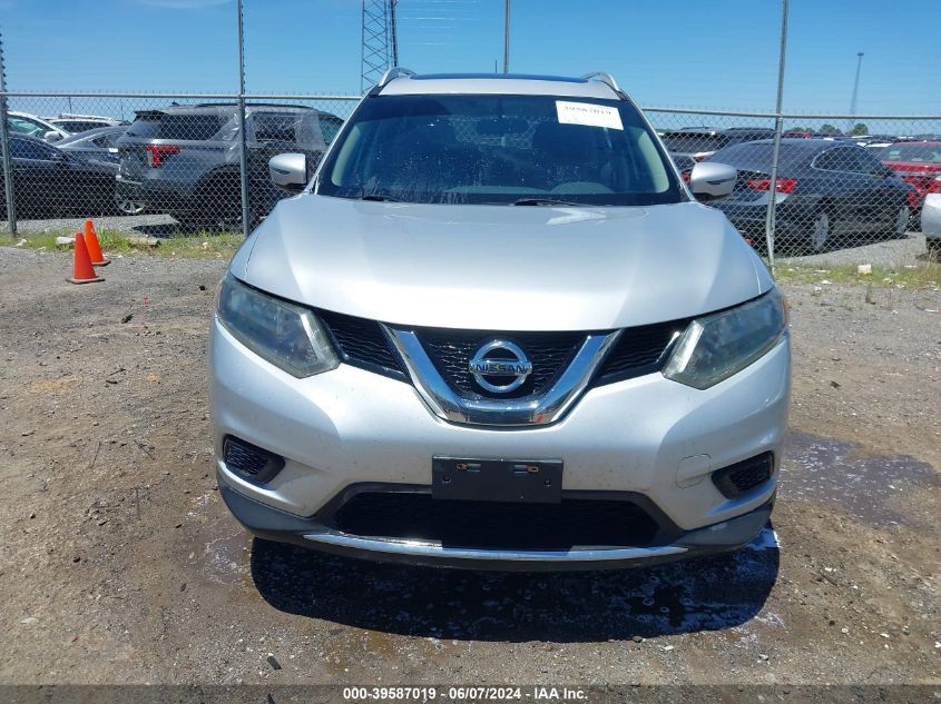 2016 Nissan Rogue Sv VIN: 5N1AT2MV0GC826686 Lot: 39587019