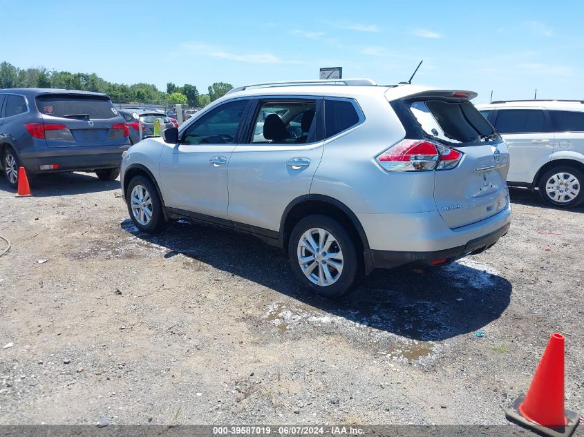 2016 Nissan Rogue Sv VIN: 5N1AT2MV0GC826686 Lot: 39587019