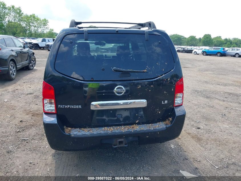 2006 Nissan Pathfinder Le VIN: 5N1AR18W06C676279 Lot: 39587022