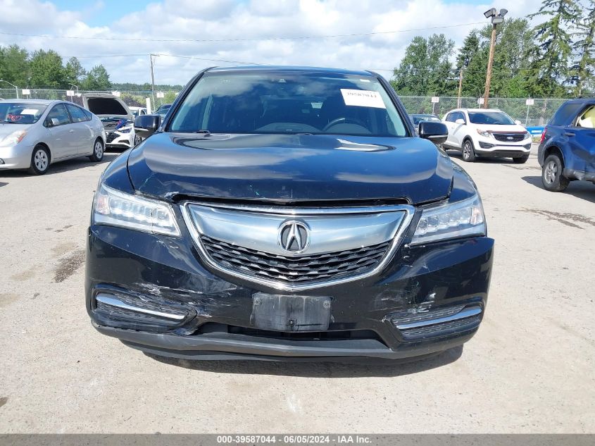 2016 Acura Mdx Technology VIN: 5FRYD4H63GB022821 Lot: 39587044