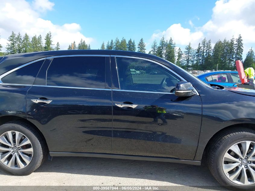 2016 Acura Mdx Technology VIN: 5FRYD4H63GB022821 Lot: 39587044