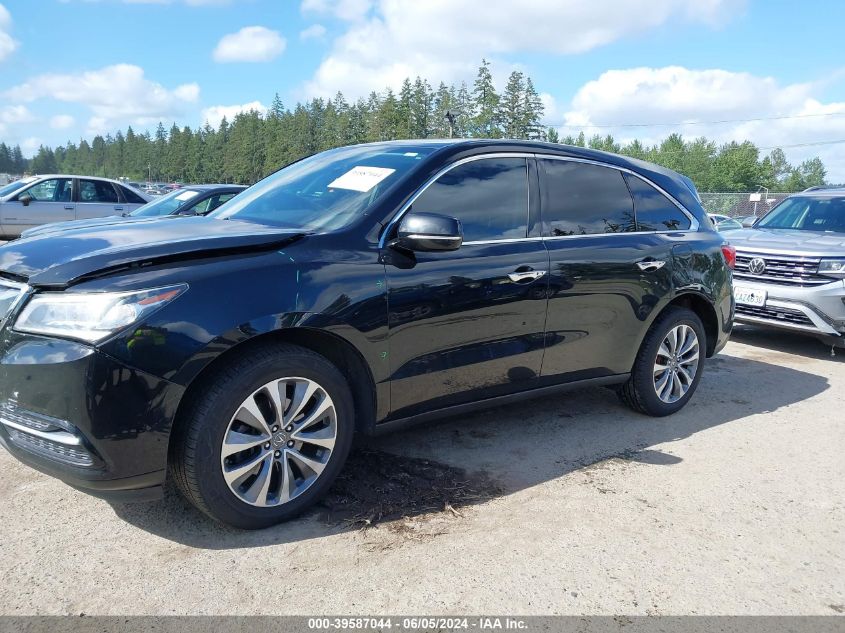 2016 Acura Mdx Technology VIN: 5FRYD4H63GB022821 Lot: 39587044