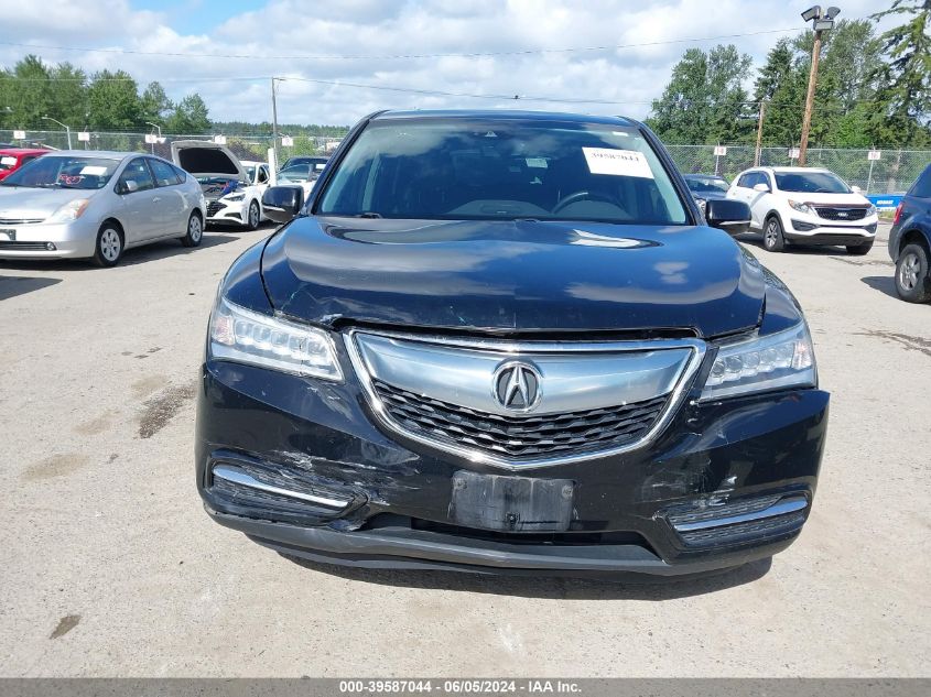 2016 Acura Mdx Technology VIN: 5FRYD4H63GB022821 Lot: 39587044