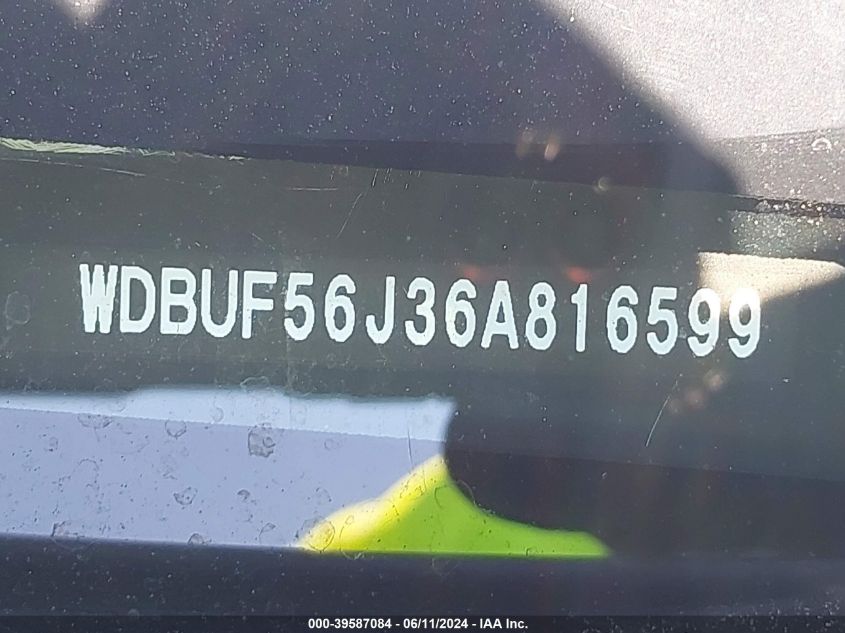 2006 Mercedes-Benz E 350 VIN: WDBUF56J36A816599 Lot: 39587084