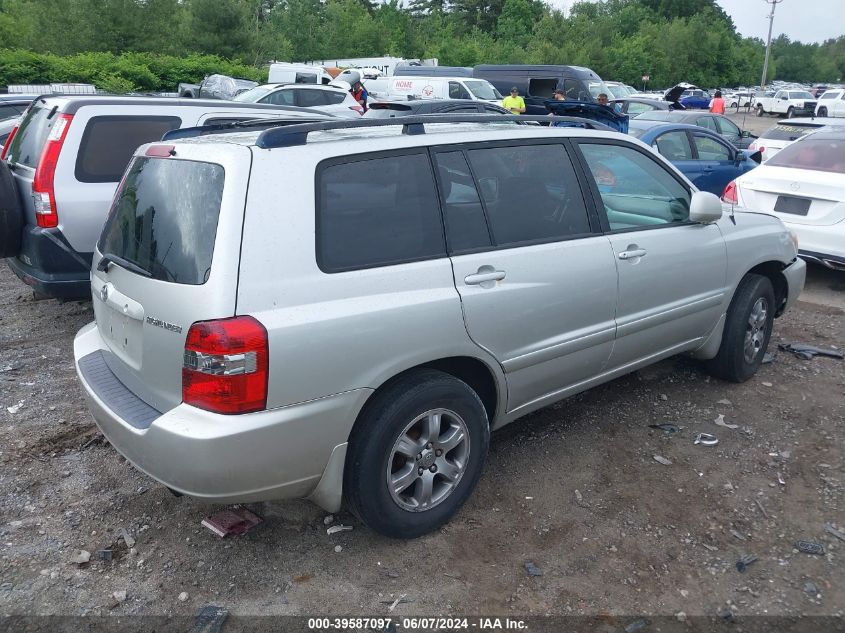 2005 Toyota Highlander V6 VIN: JTEEP21A350125078 Lot: 39587097