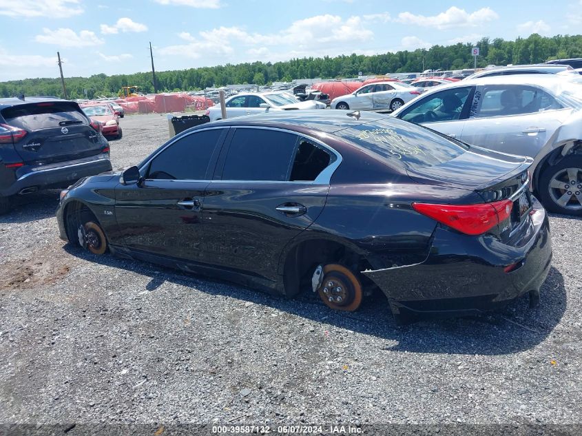 2016 Infiniti Q50 3.0T Red Sport 400 VIN: JN1FV7AR8GM450504 Lot: 39587132