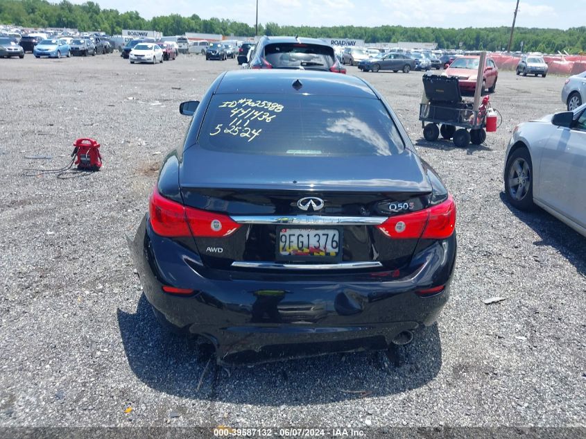 2016 Infiniti Q50 3.0T Red Sport 400 VIN: JN1FV7AR8GM450504 Lot: 39587132