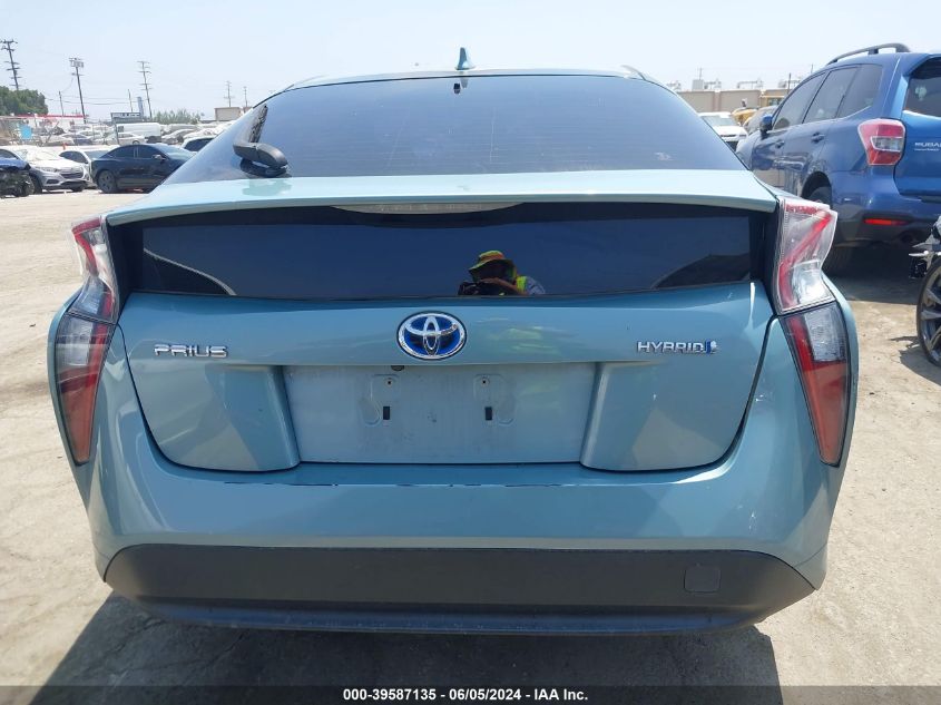 2016 Toyota Prius Three VIN: JTDKARFU5G3526296 Lot: 39587135