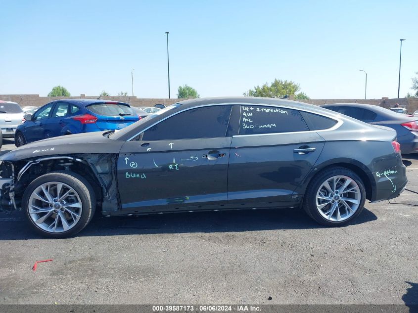 2021 Audi A5 Sportback Premium Plus 40 Tfsi Quattro S Tronic VIN: WAUCBCF51MA004969 Lot: 39587173