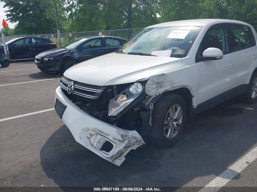 2013 VOLKSWAGEN TIGUAN S - WVGBV3AX7DW601508