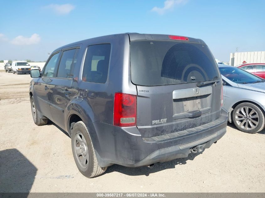 2014 Honda Pilot Lx VIN: 5FNYF3H27EB002684 Lot: 39587217