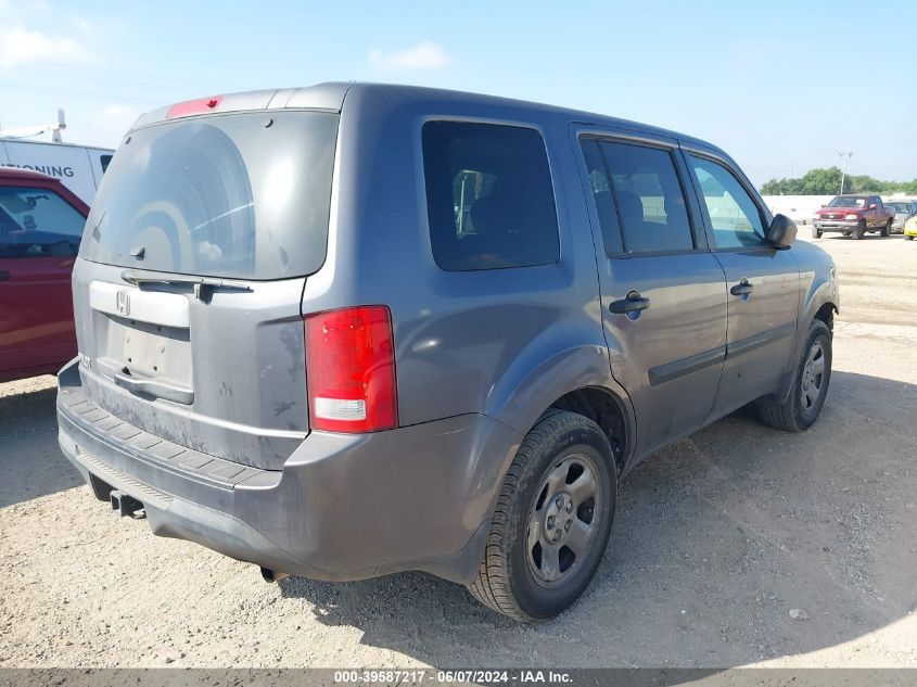 2014 Honda Pilot Lx VIN: 5FNYF3H27EB002684 Lot: 39587217