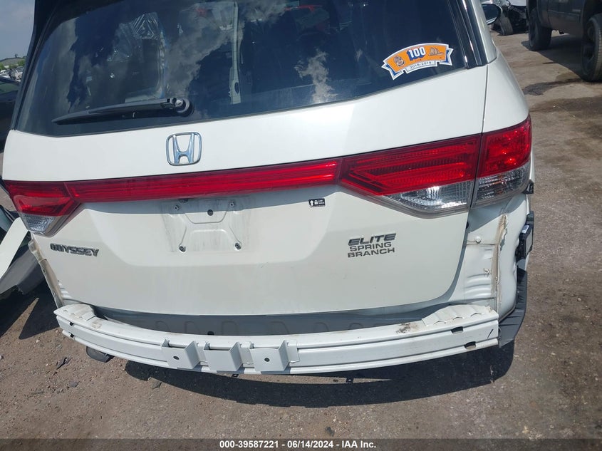 2014 Honda Odyssey Touring/Touring Elite VIN: 5FNRL5H95EB087577 Lot: 39587221