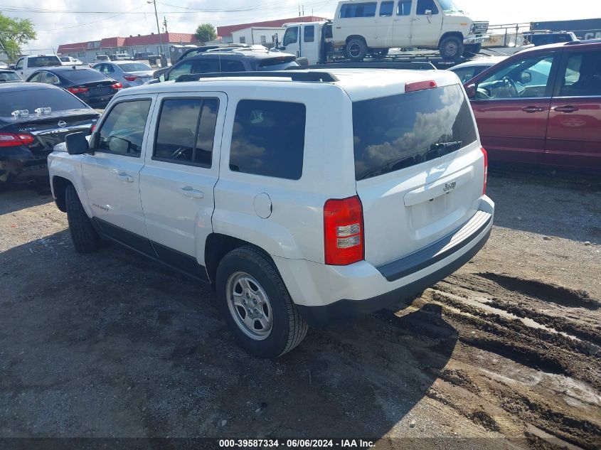 2015 Jeep Patriot Sport VIN: 1C4NJPBB4FD349206 Lot: 39587334