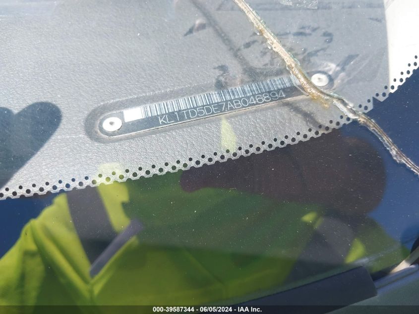 2010 Chevrolet Aveo Lt VIN: KL1TD5DE7AB046894 Lot: 39587344