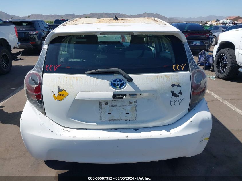 2012 Toyota Prius C One VIN: JTDKDTB35C1022886 Lot: 39587352