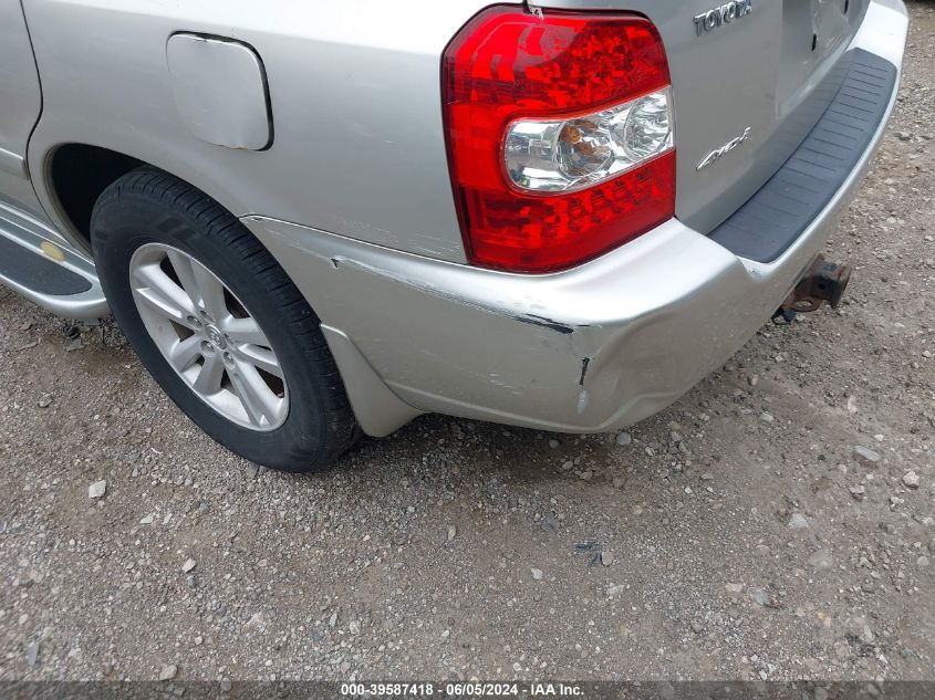 2007 Toyota Highlander Hybrid Limited V6 VIN: JTEEW21A470039638 Lot: 39587418