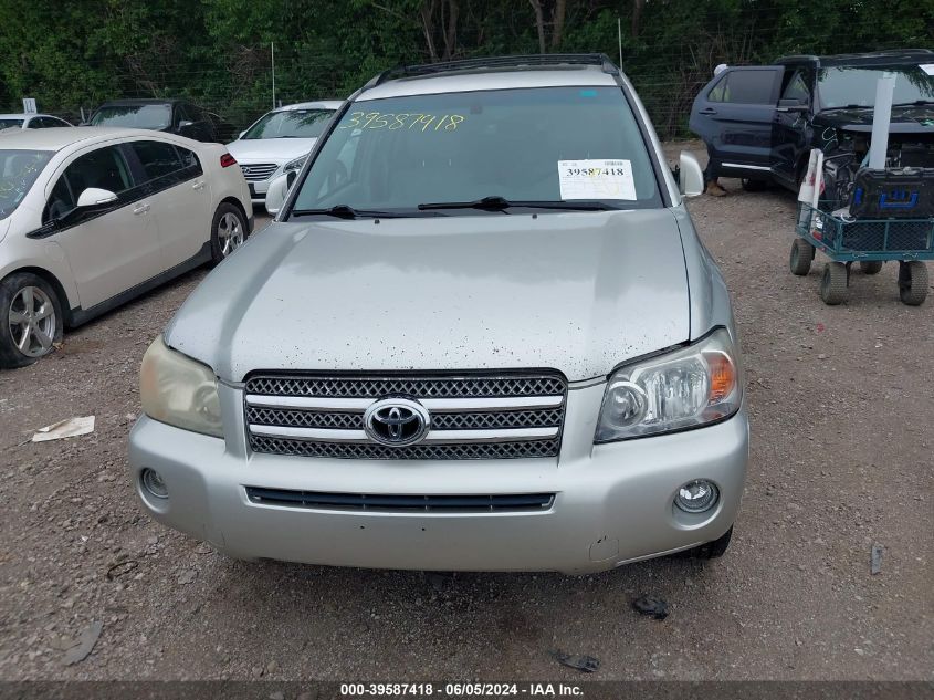 2007 Toyota Highlander Hybrid Limited V6 VIN: JTEEW21A470039638 Lot: 39587418