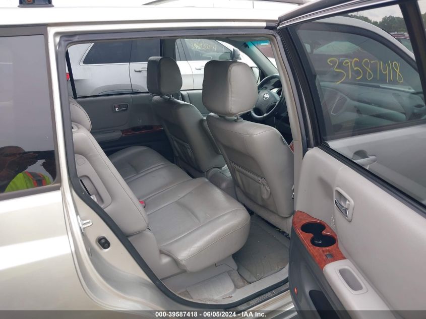 2007 Toyota Highlander Hybrid Limited V6 VIN: JTEEW21A470039638 Lot: 39587418