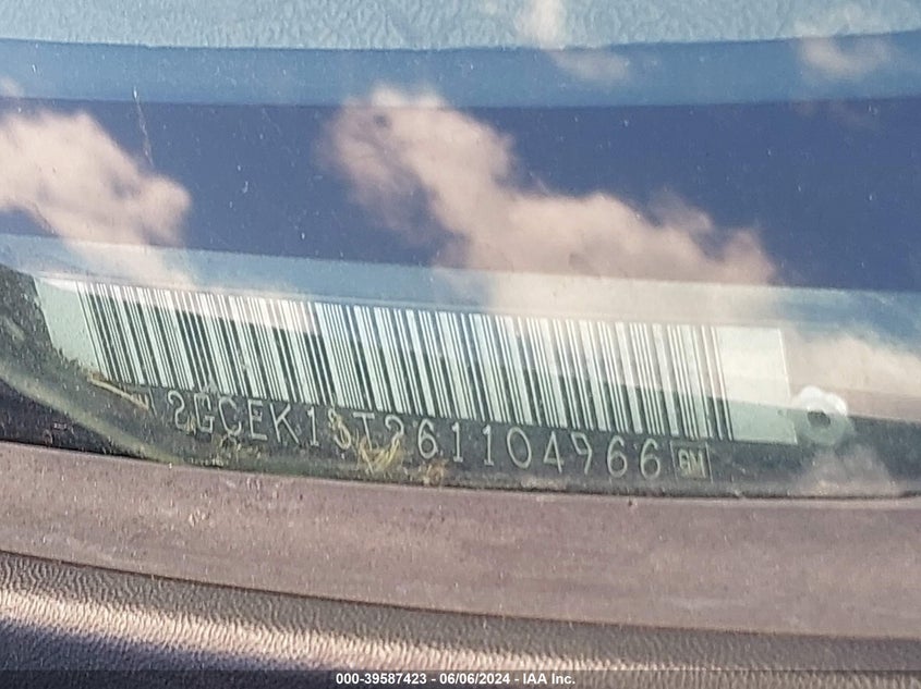 2006 Chevrolet Silverado 1500 Lt1 VIN: 2GCEK13T261104966 Lot: 39587423