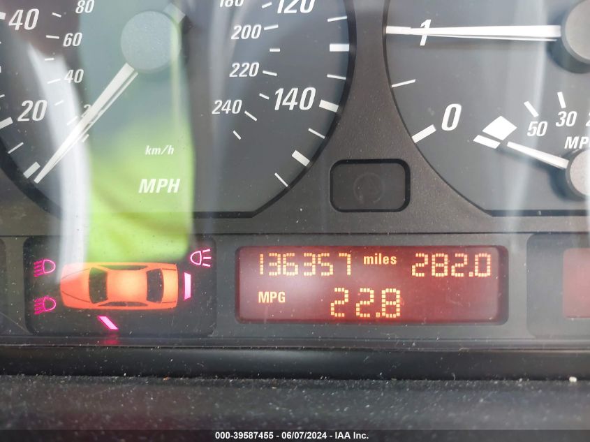 2000 BMW 323Ci VIN: WBABM3346YJN81911 Lot: 39587455